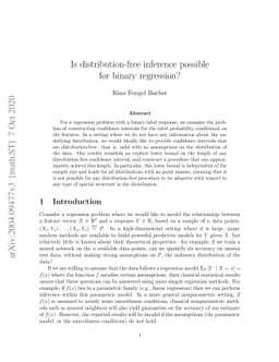 Is distribution-free inference possible for binary regression?