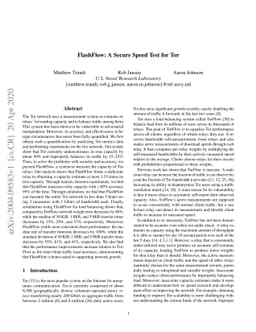 FlashFlow: A Secure Speed Test for Tor