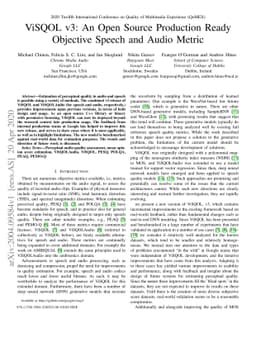 ViSQOL v3: An Open Source Production Ready Objective Speech and Audio
  Metric