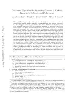 Flow-based Algorithms for Improving Clusters: A Unifying Framework,
  Software, and Performance