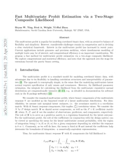 Fast Multivariate Probit Estimation via a Two-Stage Composite Likelihood