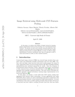 Image Retrieval using Multi-scale CNN Features Pooling