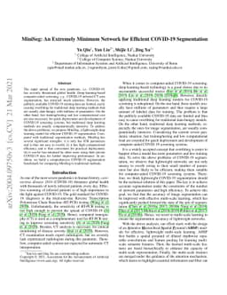 MiniSeg: An Extremely Minimum Network for Efficient COVID-19
  Segmentation
