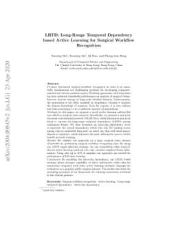 LRTD: Long-Range Temporal Dependency based Active Learning for Surgical
  Workflow Recognition