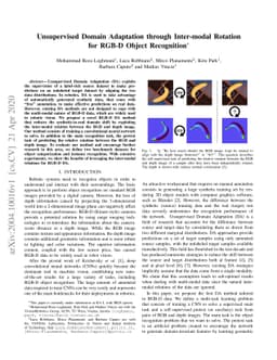 Unsupervised Domain Adaptation through Inter-modal Rotation for RGB-D
  Object Recognition