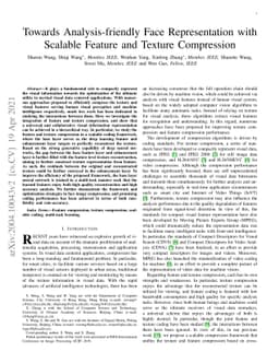 Towards Analysis-friendly Face Representation with Scalable Feature and
  Texture Compression