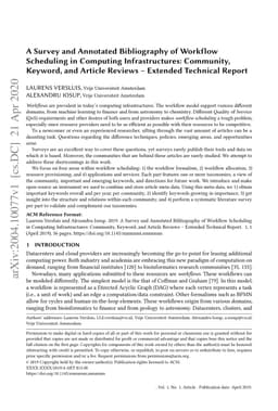 A Survey and Annotated Bibliography of Workflow Scheduling in Computing
  Infrastructures: Community, Keyword, and Article Reviews -- Extended
  Technical Report