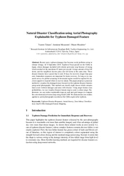 Natural Disaster Classification using Aerial Photography Explainable for
  Typhoon Damaged Feature