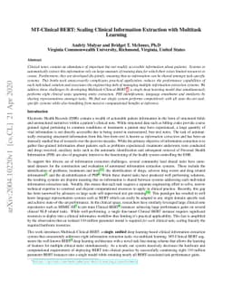 MT-Clinical BERT: Scaling Clinical Information Extraction with Multitask
  Learning