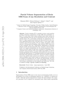 Partial Volume Segmentation of Brain MRI Scans of any Resolution and
  Contrast