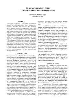 Music Generation with Temporal Structure Augmentation