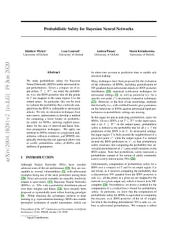 Probabilistic Safety for Bayesian Neural Networks