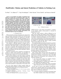 ParkPredict: Motion and Intent Prediction of Vehicles in Parking Lots