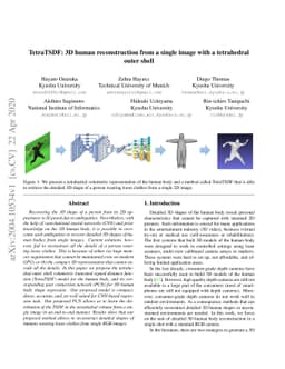 TetraTSDF: 3D human reconstruction from a single image with a
  tetrahedral outer shell