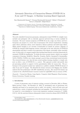 Automatic Detection of Coronavirus Disease (COVID-19) in X-ray and CT
  Images: A Machine Learning-Based Approach
