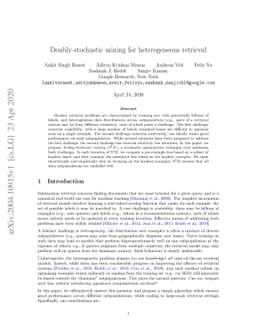 Doubly-stochastic mining for heterogeneous retrieval