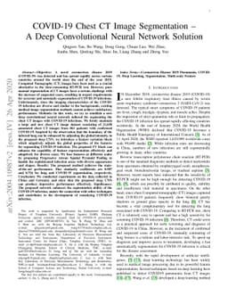 COVID-19 Chest CT Image Segmentation -- A Deep Convolutional Neural
  Network Solution