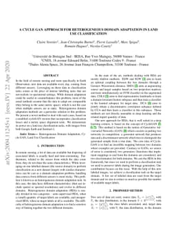 A Cycle GAN Approach for Heterogeneous Domain Adaptation in Land Use
  Classification