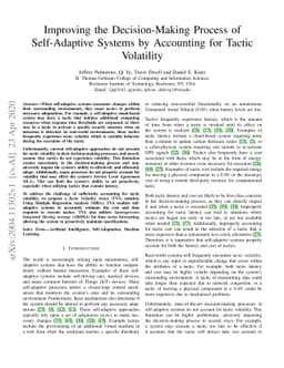 Improving the Decision-Making Process of Self-Adaptive Systems by
  Accounting for Tactic Volatility