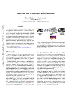 Single-View View Synthesis with Multiplane Images