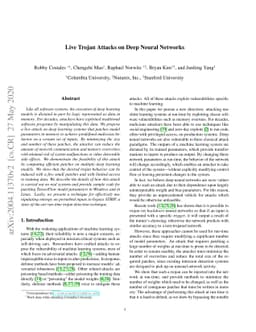 Live Trojan Attacks on Deep Neural Networks