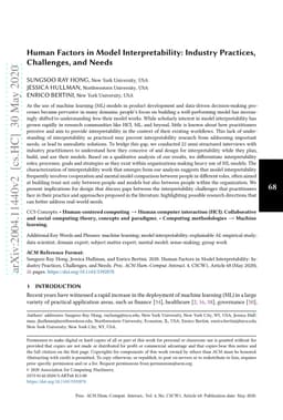 Human Factors in Model Interpretability: Industry Practices, Challenges,
  and Needs