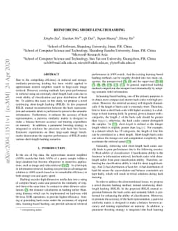Reinforcing Short-Length Hashing