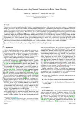 Deep Feature-preserving Normal Estimation for Point Cloud Filtering