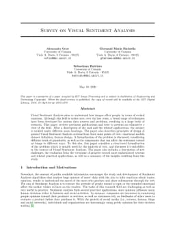 Survey on Visual Sentiment Analysis