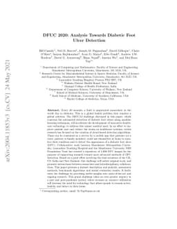DFUC2020: Analysis Towards Diabetic Foot Ulcer Detection