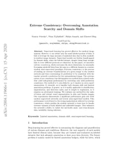 Extreme Consistency: Overcoming Annotation Scarcity and Domain Shifts