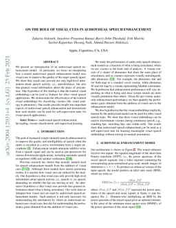 On the Role of Visual Cues in Audiovisual Speech Enhancement