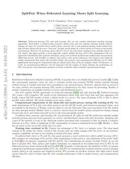 SplitFed: When Federated Learning Meets Split Learning