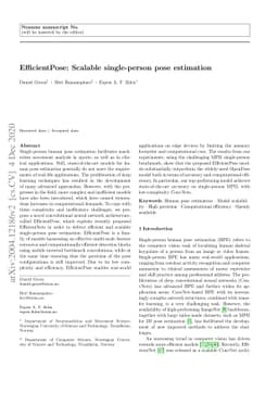 EfficientPose: Scalable single-person pose estimation