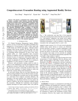 Congestion-aware Evacuation Routing using Augmented Reality Devices