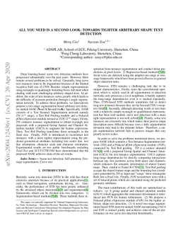 All you need is a second look: Towards Tighter Arbitrary shape text
  detection