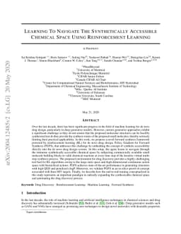 Learning To Navigate The Synthetically Accessible Chemical Space Using
  Reinforcement Learning