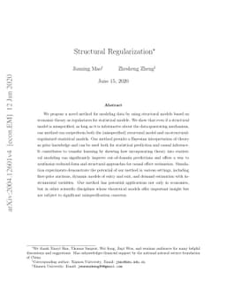 Structural Regularization