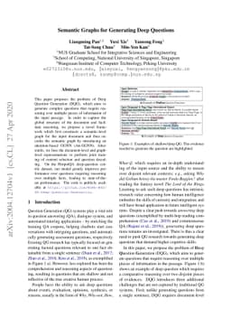Semantic Graphs for Generating Deep Questions