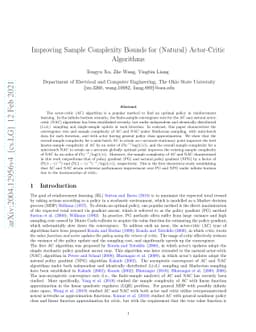 Improving Sample Complexity Bounds for (Natural) Actor-Critic Algorithms