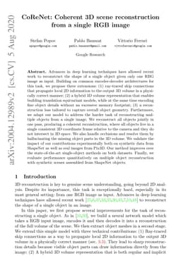 CoReNet: Coherent 3D scene reconstruction from a single RGB image