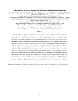A Perspective on Deep Learning for Molecular Modeling and Simulations
