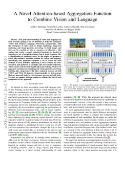 A Novel Attention-based Aggregation Function to Combine Vision and
  Language