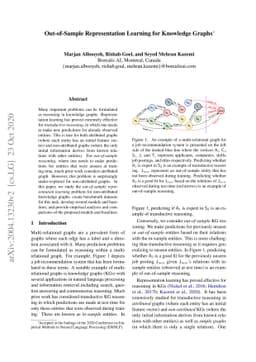 Out-of-Sample Representation Learning for Multi-Relational Graphs