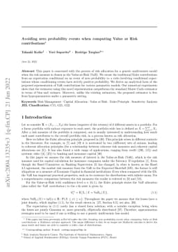 Avoiding zero probability events when computing Value at Risk
  contributions