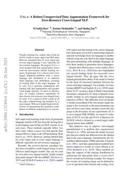 UXLA: A Robust Unsupervised Data Augmentation Framework for
  Zero-Resource Cross-Lingual NLP