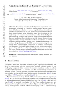 Gradient-Induced Co-Saliency Detection