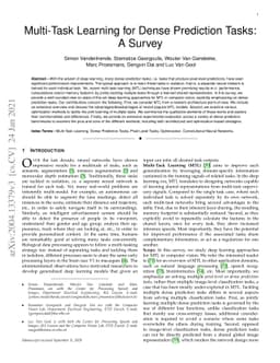 Multi-Task Learning for Dense Prediction Tasks: A Survey