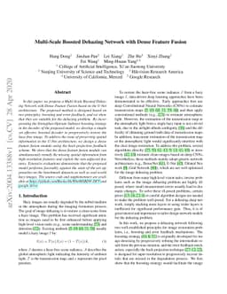 Multi-Scale Boosted Dehazing Network with Dense Feature Fusion