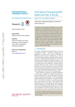 Time Series Forecasting With Deep Learning: A Survey